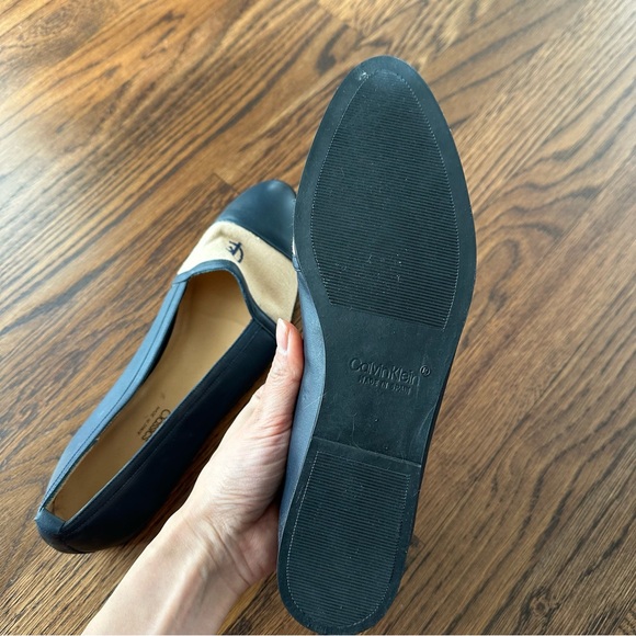 Vintage Calvin Klein Classics Cap Toe Ballet Flats Made in Spain Chanel Style - Picture 11 of 15